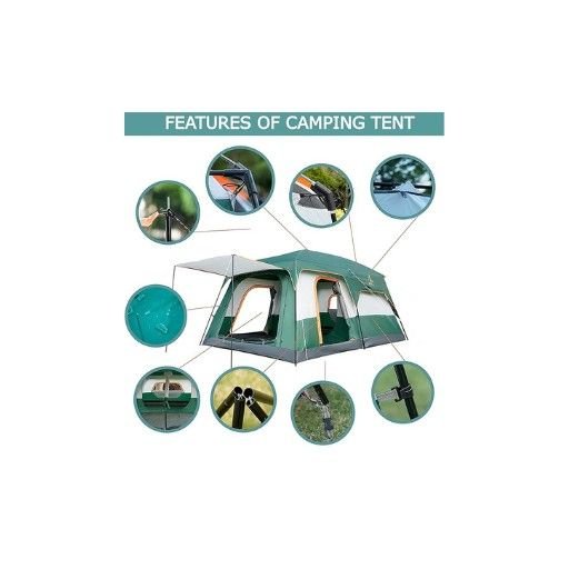 Camping Tent for Adults 3-5 Persons Waterproof Outdoor Dome Large Camping Tent for Travel,Picnic,Hiking, House Inflatable Tent for Camping Portable Big Dome