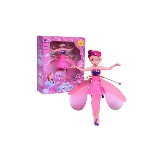 Magical Flying Fairy Doll, Hand Sensor Control, USB Powered Magic Flying Fairy, Sky Dancers Flying Toy, Rainbow Glitter Flying Princess Doll Best Gift for Girls Boys (Random Color)