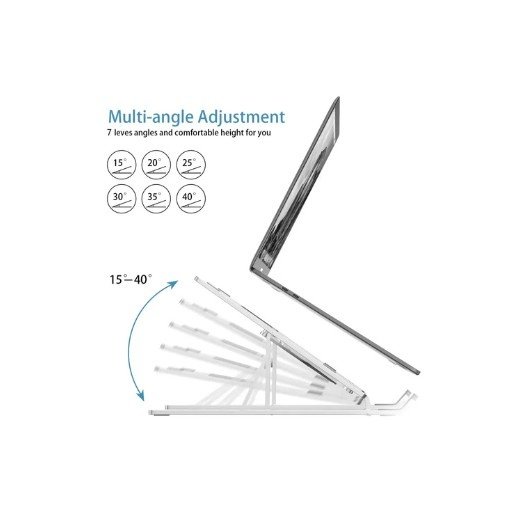 Laptop Stand for Desk and Tabletop, Metal Laptop Holder, Adjustable Laptop Stand Metal for MacBook, Tablets, Mobile Phones, Ergonomic Stand for Laptop, Durable Aluminum Laptop Riser.